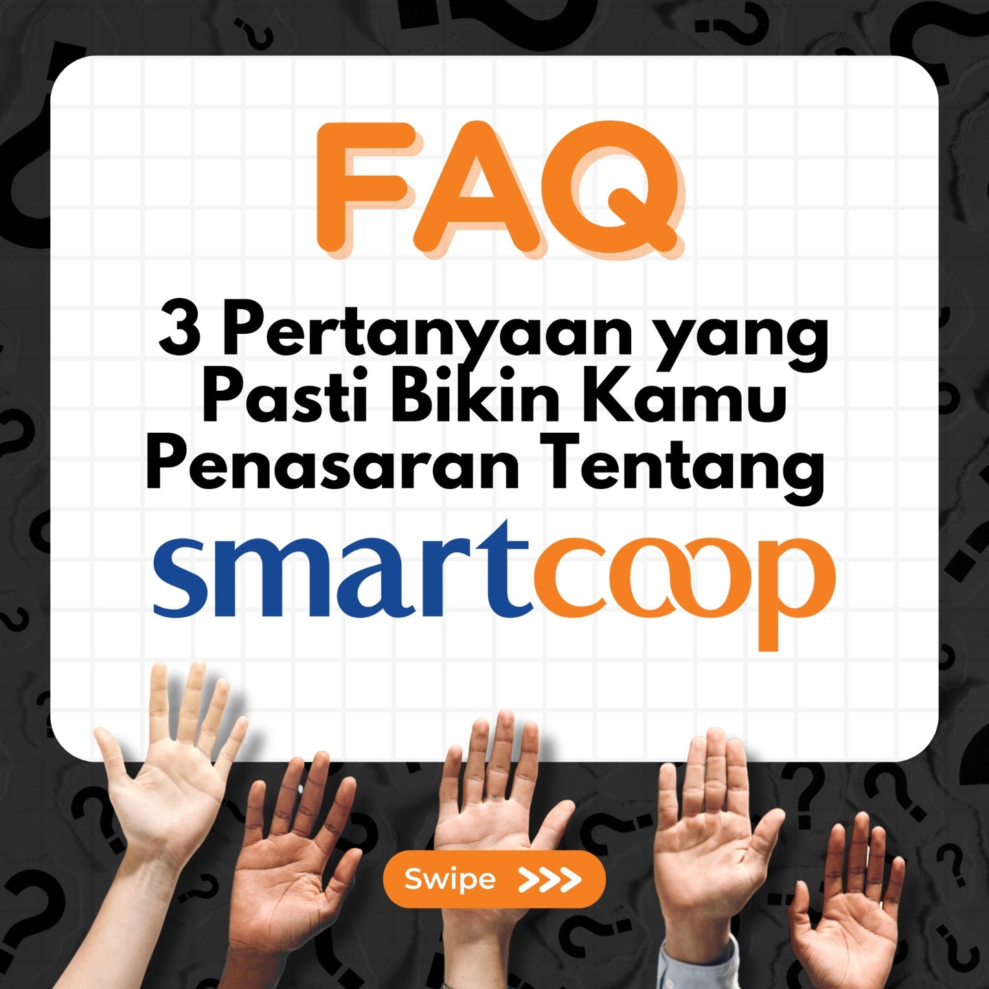 FAQ - Pertanyaan yang sering ditanyakan tentang Smartcoop apa saja ya? temukan jawabannya disini, btw bagi para followers yang juga ingin bertanya tentang smartcoop boleh comment atau DM langsung ya! #FAQ #faqkoperasi #softwarekoperasi #aplikasikoperasi #smartcoop #digitalisasikoperasi #koperasimodern